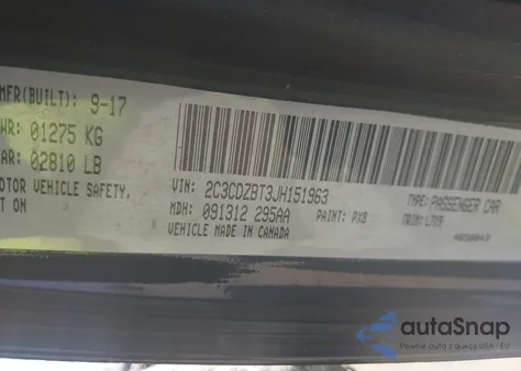 2018 Dodge Challenger R/T из США, поврежденный, VIN 2C3CDZBT3JH151963